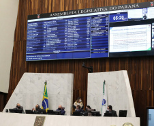 O secretário estadual da Fazenda, Renê de Oliveira Garcia Junior, apresentou nesta quarta-feira (27) na Assembleia Legislativa o balanço do primeiro quadrimestre de 2020 das contas do Estado. Ele alertou para o impacto provocado pela pandemia do novo coronavírus, citou a queda de arrecadação já na casa de R$ 1 bilhão e disse que a Secretaria de Saúde ainda tem 60% de orçamento disponível para investir em cuidados contra a Covid-19.Foto: Dálie Felberg/Alep