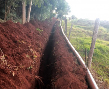 Seguem em ritmo acelerado as obras de interligação do novo poço em Pranchita, no Sudoeste do Estado.. Foto:Sanepar