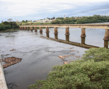 Rio Tibagi na divisa entre as cidades de Ibipora e Jataizinho no norte do Paraná.   13/05/2020 -  Foto: Geraldo Bubniak/AEN