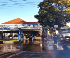 Sanepar mantém desinfecção de hospitais e asilos no Norte. Foto: Sanepar