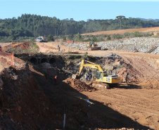 Construção da Barragem do Miringuava ? São José dos Pinhais   28/05/2020 - Foto: Geraldo Bubniak/AEN