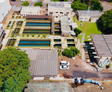 100% do esgoto coletado recebe tratamento nas estações de tratamento

 . Foto: Sanepar