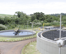 100% do esgoto coletado recebe tratamento nas estações de tratamento

 . Foto: Sanepar