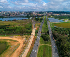 Governo retoma obra da ponte sobre o Rio Iguaçu. Foto: Comec
