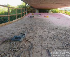 Governo retoma obra da ponte sobre o Rio Iguaçu. Foto: Comec