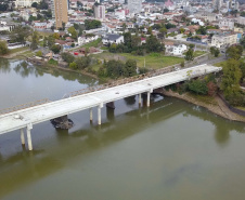 Nova ponte viabiliza importante eixo de crescimento de União da Vitória. Foto: José Fernando Ogura/AEN