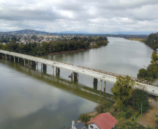 Nova ponte viabiliza importante eixo de crescimento de União da Vitória. Foto: José Fernando Ogura/AEN