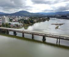 Nova ponte viabiliza importante eixo de crescimento de União da Vitória. Foto: José Fernando Ogura/AEN