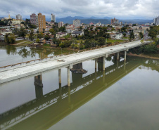 Nova ponte viabiliza importante eixo de crescimento de União da Vitória. Foto: José Fernando Ogura/AEN