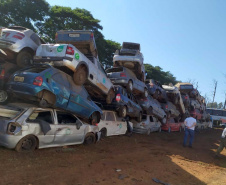 Polícia Civil remove 1,6 mil veículos de pátios em Cascavel. Foto: polícia Civil