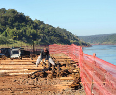 Segunda ponte de Foz do Iguaçu tem ritmo intenso de obras. Foto: José Fernando Ogura/AEN