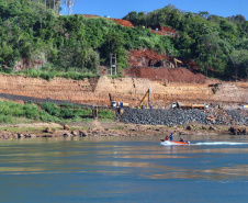 Segunda ponte de Foz do Iguaçu tem ritmo intenso de obras. Foto: José Fernando Ogura/AEN