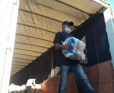 Defesa Civil Estadual apoia FUNAI na entrega de cestas básicas em aldeias indígenas no Paraná. Foto:Defesa Civil