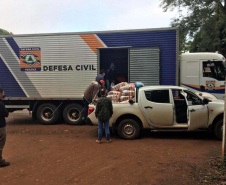 Defesa Civil Estadual apoia FUNAI na entrega de cestas básicas em aldeias indígenas no Paraná. Foto:Defesa Civil