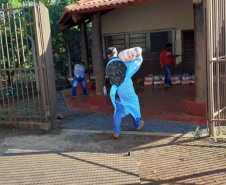 Defesa Civil Estadual apoia FUNAI na entrega de cestas básicas em aldeias indígenas no Paraná. Foto:Defesa Civil