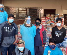 Defesa Civil Estadual apoia FUNAI na entrega de cestas básicas em aldeias indígenas no Paraná. Foto:Defesa Civil