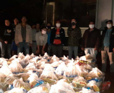 Defesa Civil Estadual apoia FUNAI na entrega de cestas básicas em aldeias indígenas no Paraná. Foto:Defesa Civil
