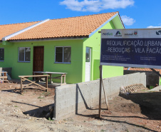 Requalificacao Urbana Reboucas - Vila Facao -  53 casas populares que estão sendo construídas pelo Governo do Paraná em Rebouças  -  Foto: Geraldo Bubniak/AEN