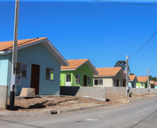 Requalificacao Urbana Reboucas - Vila Facao -  53 casas populares que estão sendo construídas pelo Governo do Paraná em Rebouças  -  Foto: Geraldo Bubniak/AEN