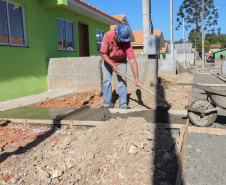 Requalificacao Urbana Reboucas - Vila Facao -  53 casas populares que estão sendo construídas pelo Governo do Paraná em Rebouças  -  Foto: Geraldo Bubniak/AEN