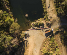 Captação de água de pedreira reforça Barragem do Passaúna. Foto: Sanepar