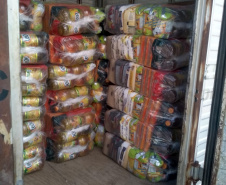 Governo distribui 20 mil cestas básicas às famílias de pessoas com deficiência em vulnerabilidade social no Paraná
. Foto:SEJUF