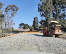 Pavimentação em Araucária facilita escoamento de produtos
. Foto:SEDU