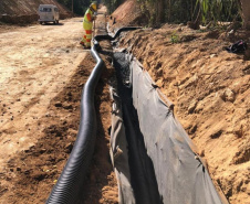 Pavimentação em Araucária facilita escoamento de produtos
. Foto:SEDU