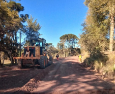 Pavimentação em Araucária facilita escoamento de produtos
. Foto:SEDU