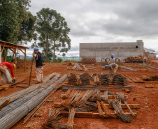 Obras da Sanepar em Laranjeiras do Sul.