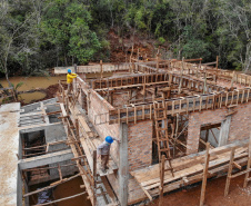Obras da Sanepar em Laranjeiras do Sul.