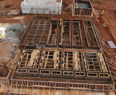 Obras da Sanepar em Laranjeiras do Sul.