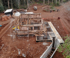 Obras da Sanepar em Laranjeiras do Sul.