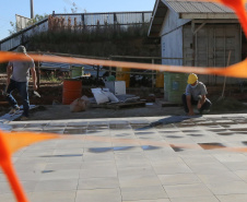 Obras da nova rodoviária de Francisco Beltrao com mais de 6.300 m²,  que contará 12 plataformas para ônibus, além de lojas, guichês, restaurantes, espaço para taxistas e mototaxistas, jardim no centro e salas de espera para os usuários. A construcao do Terminal Rodoviario faz parte do Plano de Apoio ao Desenvolvimento dos Municipios - PAMFoto: Geraldo Bubniak/AEN