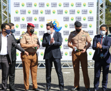 O Governador Carlos Massa Ratinho Junior entrega nesta segunda-feira (10/08), a reforma, melhorias e ampliacao da Academia Policial Militar do Guatupê - bloco 3 e novas  viaturas.  Curitiba, 10/08/2020 - Foto: Geraldo Bubniak/AEN