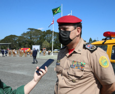 O Governador Carlos Massa Ratinho Junior entrega nesta segunda-feira (10/08), a reforma, melhorias e ampliacao da Academia Policial Militar do Guatupê - bloco 3 e novas  viaturas.  Curitiba, 10/08/2020 - Foto: Geraldo Bubniak/AEN