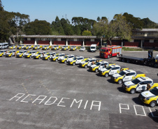 O Governador Carlos Massa Ratinho Junior entrega nesta segunda-feira (10/08), a reforma, melhorias e ampliacao da Academia Policial Militar do Guatupê - bloco 3 e novas  viaturas.  Curitiba, 10/08/2020 - Foto: Geraldo Bubniak/AEN