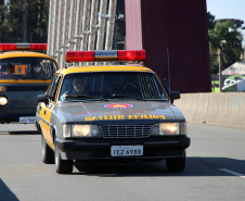 Curitiba, 29 de Agosto de 2020. Desfile de viaturas da PMPR. 
