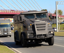 Curitiba, 29 de Agosto de 2020. Desfile de viaturas da PMPR. 