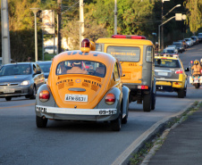 Curitiba, 29 de Agosto de 2020. Desfile de viaturas da PMPR. 