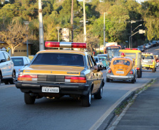 Curitiba, 29 de Agosto de 2020. Desfile de viaturas da PMPR. 