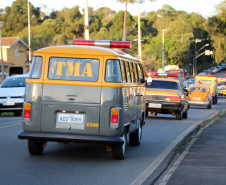 Curitiba, 29 de Agosto de 2020. Desfile de viaturas da PMPR. 