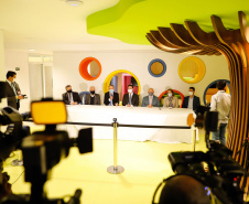 O governador Carlos Massa Ratinho Junior participou nesta terça-feira (01), em Curitiba, da inauguração do Erastinho, o primeiro hospital oncopediátrico do Sul do País. 
