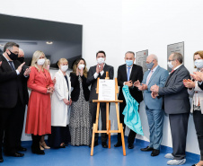 O governador Carlos Massa Ratinho Junior participou nesta terça-feira (01), em Curitiba, da inauguração do Erastinho, o primeiro hospital oncopediátrico do Sul do País. 