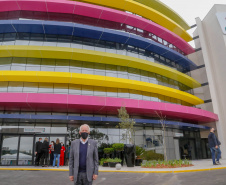 O governador Carlos Massa Ratinho Junior participou nesta terça-feira (01), em Curitiba, da inauguração do Erastinho, o primeiro hospital oncopediátrico do Sul do País. 