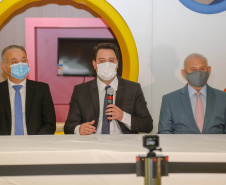O governador Carlos Massa Ratinho Junior participou nesta terça-feira (01), em Curitiba, da inauguração do Erastinho, o primeiro hospital oncopediátrico do Sul do País. 