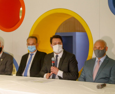 O governador Carlos Massa Ratinho Junior participou nesta terça-feira (01), em Curitiba, da inauguração do Erastinho, o primeiro hospital oncopediátrico do Sul do País. 