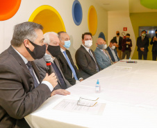 O governador Carlos Massa Ratinho Junior participou nesta terça-feira (01), em Curitiba, da inauguração do Erastinho, o primeiro hospital oncopediátrico do Sul do País. 