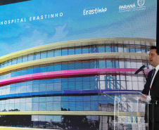 O governador Carlos Massa Ratinho Junior participou nesta terça-feira (01), em Curitiba, da inauguração do Erastinho, o primeiro hospital oncopediátrico do Sul do País. 