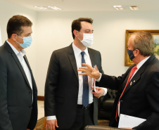 O governador Carlos Massa Ratinho Junior se reuniu nesta terça-feira (1º) com a nova diretoria do Sindicato das Indústrias de Produtos Avícolas do Estado do Paraná (Sindiavipar), eleita na semana passada, e disse que o Estado tem interesse em ampliar a quantidade de granjas nos pequenos municípios para gerar mais empregos e desenvolvimento, além de fortalecer a cadeia com acesso a crédito, nova infraestrutura e energia elétrica sem interrupções